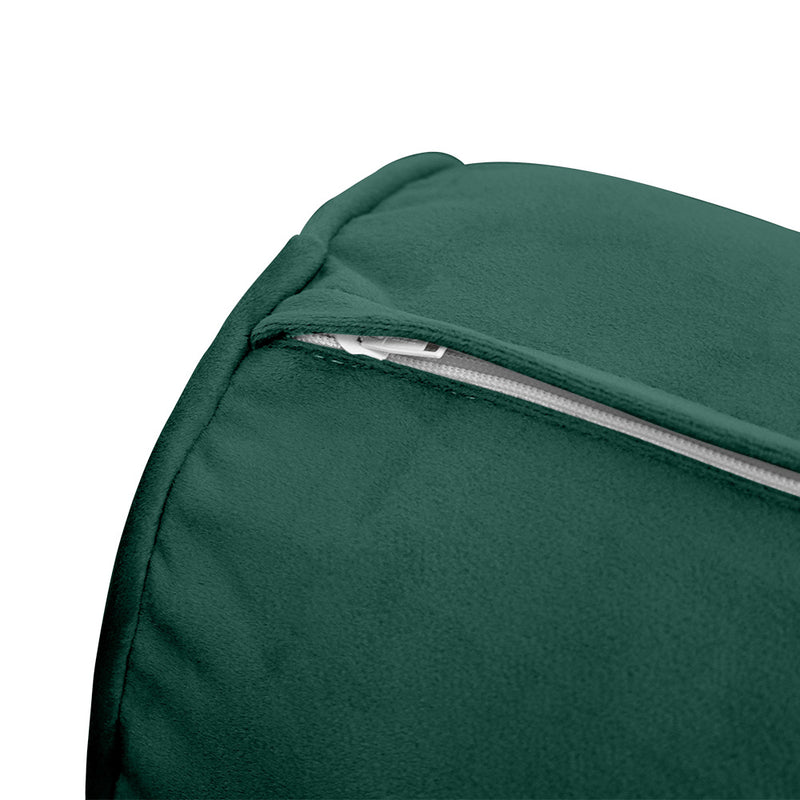 Model V3 - Velvet Indoor Daybed Bolster Pillow Backrest Cushion |COVERS ONLY|