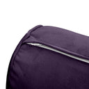 Model V3 - Velvet Indoor Daybed Bolster Pillow Backrest Cushion |COVERS ONLY|
