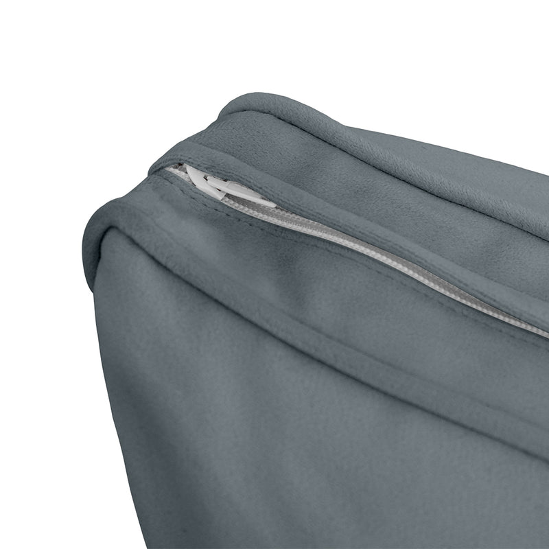 Model V3 - Velvet Indoor Daybed Bolster Pillow Backrest Cushion |COVERS ONLY|