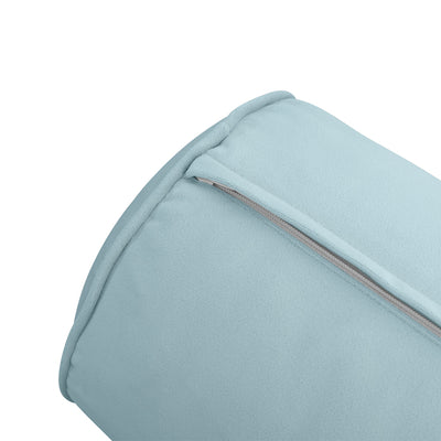Model V3 - Velvet Indoor Daybed Bolster Pillow Backrest Cushion |COVERS ONLY|