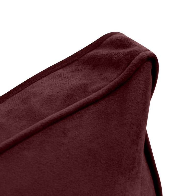 COVER ONLY Model V1 Twin Velvet Same Pipe Indoor Daybed Bolster Pillow Cushion - AD368