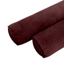 Model V5 - Velvet Indoor Daybed Bolster Pillow Cushion |COVERS ONLY|