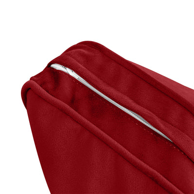 Model V3 - Velvet Indoor Daybed Bolster Pillow Backrest Cushion |COVERS ONLY|
