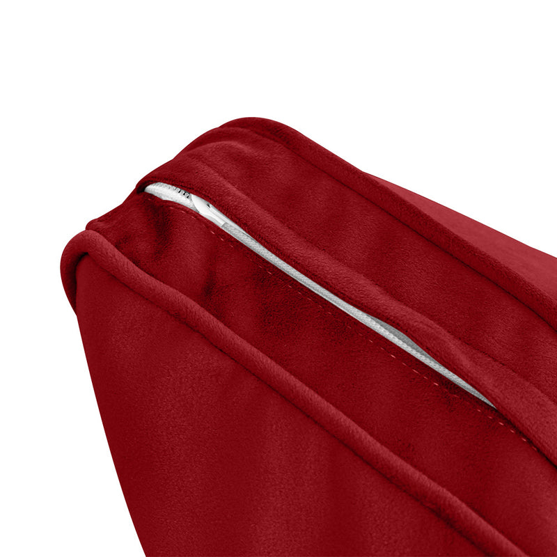 Model V3 - Velvet Indoor Daybed Bolster Pillow Backrest Cushion |COVERS ONLY|