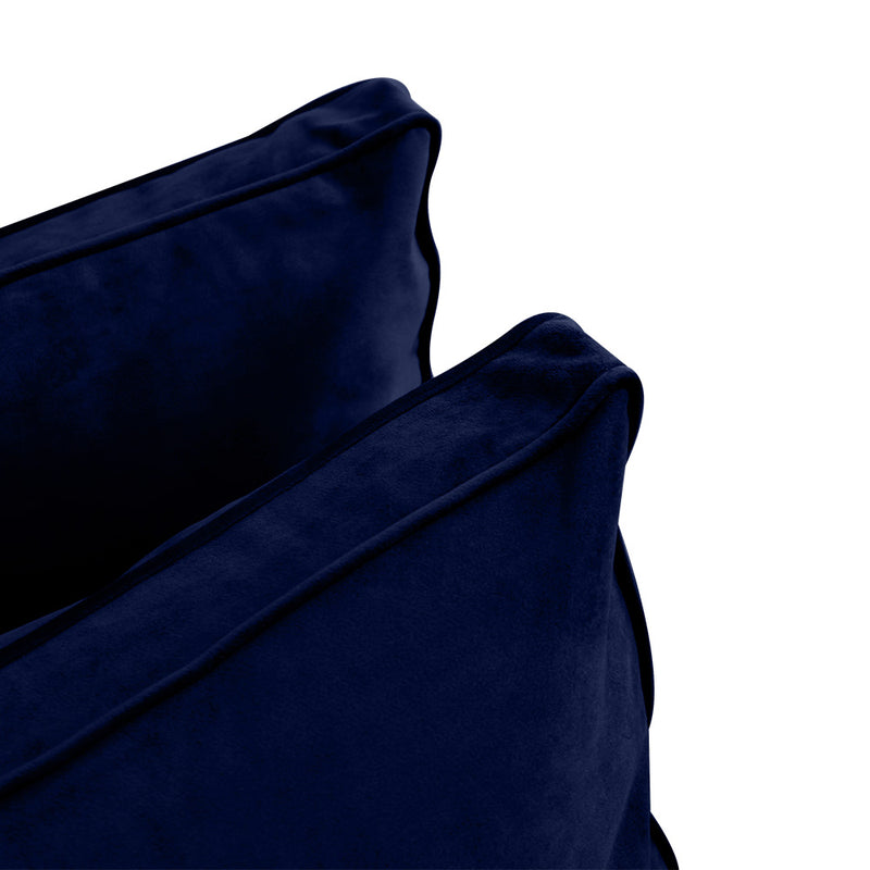 COVER ONLY Model V1 Twin Velvet Same Pipe Indoor Daybed Bolster Pillow Cushion - AD373