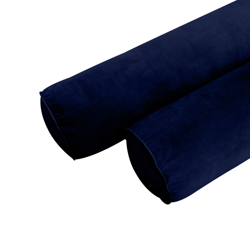 Model V5 - Velvet Indoor Daybed Mattress Bolster Pillows and Covers |Complete Set|