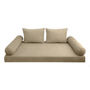 Model V1 - Velvet Indoor Daybed Mattress Bolster Pillow Backrest Cushion |COVERS ONLY|