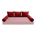 Model V3 - Velvet Indoor Daybed Bolster Pillow Backrest Cushion |COVERS ONLY|