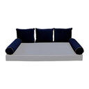 Model V3 - Velvet Indoor Daybed Bolster Pillow Backrest Cushion |COVERS ONLY|