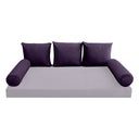 Model V3 - Velvet Indoor Daybed Bolster Pillow Backrest Cushion |COVERS ONLY|