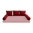 Model V3 - Velvet Indoor Daybed Bolster Pillow Backrest Cushion |COVERS ONLY|