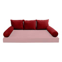 Model V3 - Velvet Indoor Daybed Bolster Pillow Backrest Cushion |COVERS ONLY|