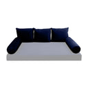 Model V3 - Velvet Indoor Daybed Bolster Pillow Backrest Cushion |COVERS ONLY|
