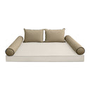 Model V4 - Velvet Indoor Daybed Bolster Pillow Backrest Cushion |COVERS ONLY|