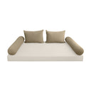 Model V4 - Velvet Indoor Daybed Bolster Pillow Backrest Cushion |COVERS ONLY|