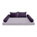 Model V4 - Velvet Indoor Daybed Bolster Pillow Backrest Cushion |COVERS ONLY|