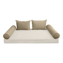 Model V4 - Velvet Indoor Daybed Bolster Pillow Backrest Cushion |COVERS ONLY|
