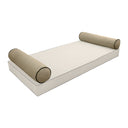 Model V5 - Velvet Indoor Daybed Bolster Pillow Cushion |COVERS ONLY|