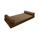 Model V5 - Velvet Indoor Daybed Mattress Bolster Pillow |COVERS ONLY|