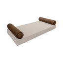 Model V5 - Velvet Indoor Daybed Bolster Pillow Cushion |COVERS ONLY|