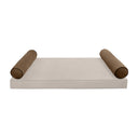 Model V5 - Velvet Indoor Daybed Bolster Pillow Cushion |COVERS ONLY|