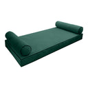 Model V5 - Velvet Indoor Daybed Mattress Bolster Pillow |COVERS ONLY|