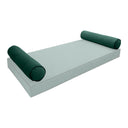 Model V5 - Velvet Indoor Daybed Bolster Pillow Cushion |COVERS ONLY|