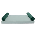 Model V5 - Velvet Indoor Daybed Bolster Pillow Cushion |COVERS ONLY|