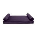 Model V5 - Velvet Indoor Daybed Mattress Bolster Pillow |COVERS ONLY|