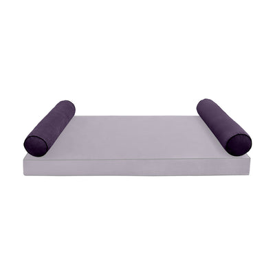 Model V5 - Velvet Indoor Daybed Bolster Pillow Cushion |COVERS ONLY|