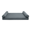 Model V5 - Velvet Indoor Daybed Mattress Bolster Pillow |COVERS ONLY|