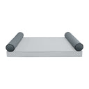 Model V5 - Velvet Indoor Daybed Bolster Pillow Cushion |COVERS ONLY|