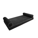 Model V5 - Velvet Indoor Daybed Mattress Bolster Pillows and Covers |Complete Set|
