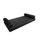 Model V5 - Velvet Indoor Daybed Mattress Bolster Pillow |COVERS ONLY|