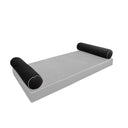 Model V5 - Velvet Indoor Daybed Bolster Pillow Cushion |COVERS ONLY|