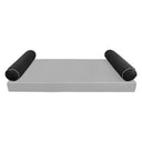 Model V5 - Velvet Indoor Daybed Bolster Pillow Cushion |COVERS ONLY|