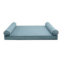 Model V5 - Velvet Indoor Daybed Mattress Bolster Pillow |COVERS ONLY|
