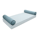 Model V5 - Velvet Indoor Daybed Bolster Pillow Cushion |COVERS ONLY|