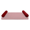 Model V5 - Velvet Indoor Daybed Bolster Pillow Cushion |COVERS ONLY|