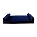 Model V5 - Velvet Indoor Daybed Mattress Bolster Pillow |COVERS ONLY|