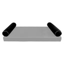 Model V5 - Velvet Indoor Daybed Bolster Pillow Cushion |COVERS ONLY|