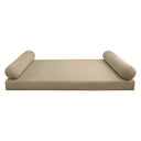 Model V5 - Velvet Indoor Daybed Mattress Bolster Pillow |COVERS ONLY|