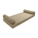 Model V5 - Velvet Indoor Daybed Mattress Bolster Pillow |COVERS ONLY|