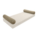 Model V5 - Velvet Indoor Daybed Bolster Pillow Cushion |COVERS ONLY|