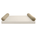 Model V5 - Velvet Indoor Daybed Bolster Pillow Cushion |COVERS ONLY|