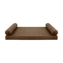 Model V5 - Velvet Indoor Daybed Mattress Bolster Pillow |COVERS ONLY|