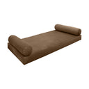 Model V5 - Velvet Indoor Daybed Mattress Bolster Pillow |COVERS ONLY|