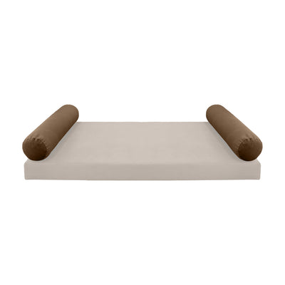 Model V5 - Velvet Indoor Daybed Bolster Pillow Cushion |COVERS ONLY|