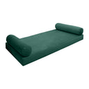 Model V5 - Velvet Indoor Daybed Mattress Bolster Pillow |COVERS ONLY|