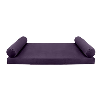 Model V5 - Velvet Indoor Daybed Mattress Bolster Pillows and Covers |Complete Set|